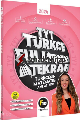 F10 Yayınları 2024 TYT Türkçe Full Tekrar Video Ders Kitabı