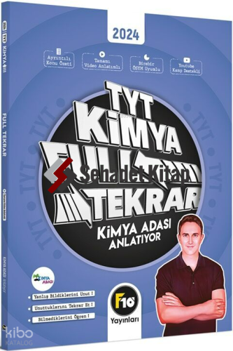 F10 Yayınları 2024 TYT Kimya Full Tekrar Video Ders Kitabı | Murat Nam
