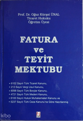 Fatura ve Teyit Mektu (Ciltli)