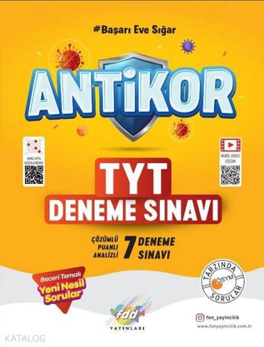 FDD Yayınları TYT Antikor Çözümlü 7 Deneme Sınavı FDD