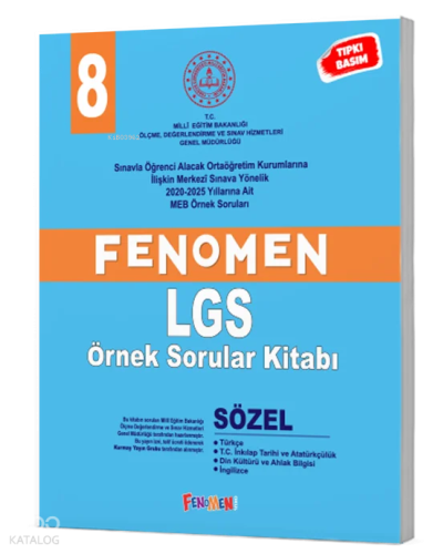 Fenomen 8 LGS MEB Sözel Örnek Sorular Kitabı | Kolektif | Fenomen (Haz