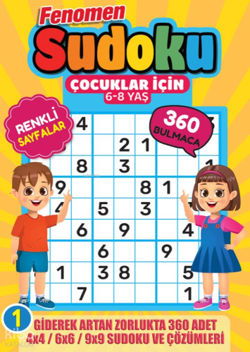 Fenomen Sudoku Çocuklar İçin 6-8 Yaş | Kolektif | Maxi Yayıncılık