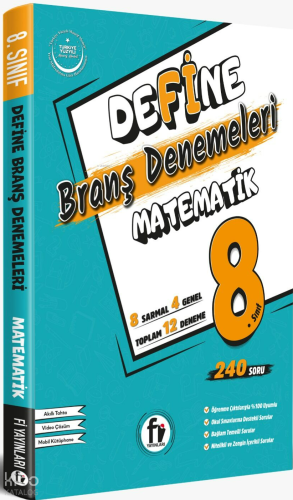 Fi Yayınları 8. Sınıf LGS Define Matematik Branş Denemeleri | Kolektif