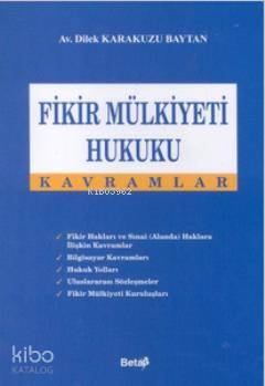 Fikir Mülkiyeti Hukuku Kavramlar (Ciltli)