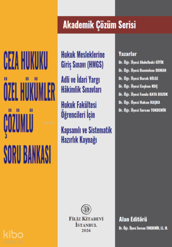 Filiz Kitabevi Akademik Çözüm Serisi Ceza Hukuku Özel Hükümler Çözümlü Soru Bankası
