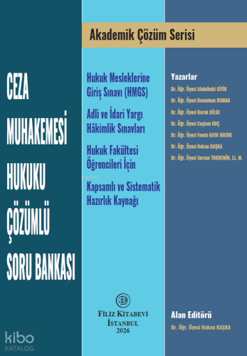 Filiz Kitabevi Akademik çözüm Serisi Ceza Muhakemesi Hukuku Çözümlü Soru Bankası