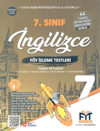 Fit Yayınları 7. Sınıf İngilizce Föy İzleme Testleri 44 Fasikül