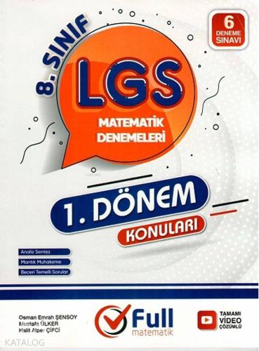 Full Matematik Yayınları 8. Sınıf 1. Dönem LGS Matematik 6 lı Denemele