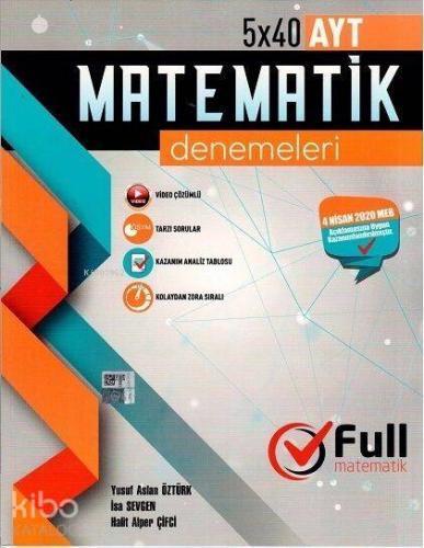 Full Matematik Yayınları AYT Matematik 15 x 40 Denemeleri 2020 Özel Fu