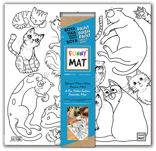 Akademi Çocuk Funny Mat White - Kediler