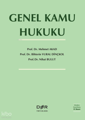 Genel Kamu Hukuku (Ciltli) | Mehmet Akad | Der Yayınları