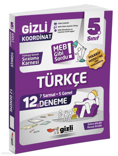 Gizli Yayınları 5. Sınıf Türkçe 12'li Deneme-MEB Gibi Sordu | Kolektif
