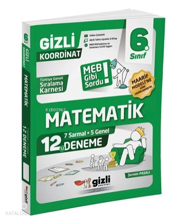 Gizli Yayınları 6. Sınıf Matematik 12'li Deneme - MEB Gibi Sordu | Kol