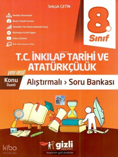 Gizli Yayınları 8. Sınıf İnkılap Tarihi ve Atatürkçülük Alıştırmalı Soru Bankası