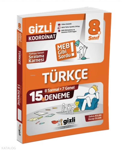 Gizli Yayınları LGS 8. Sınıf Türkçe 15'li Deneme-Meb Gibi Sordu