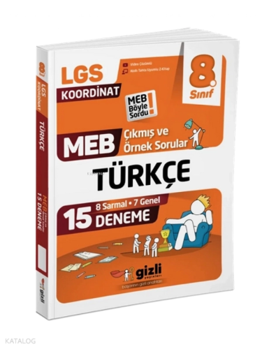 Gizli Yayınları LGS MEB Çıkmış ve Örnek Sorular Türkçe 15’li Deneme - Meb Böyle Sordu