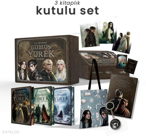 Gümüş Yürek Serisi (Üç Kitaplık Hediyeli - Yan Boyamalı - Ciltli - Kut
