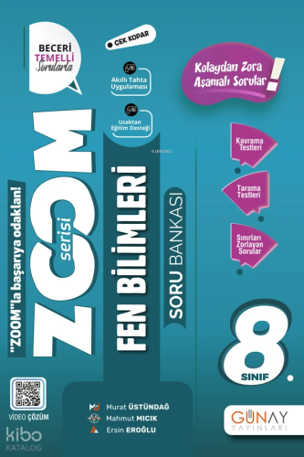 Günay 8.Sınıf Zoom Serisi Fen Bilimleri Soru Bankası