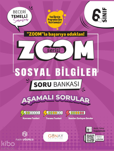 Günay Yayıncılık 6.Sınıf Sosyal Bilgiler Zoom Soru Bankası