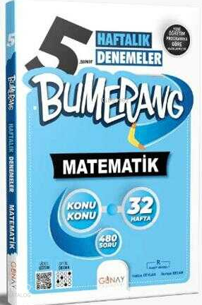 Günay Yayınları 5. Sınıf Bumerang 32 Haftalık Matematik Denemeleri | K