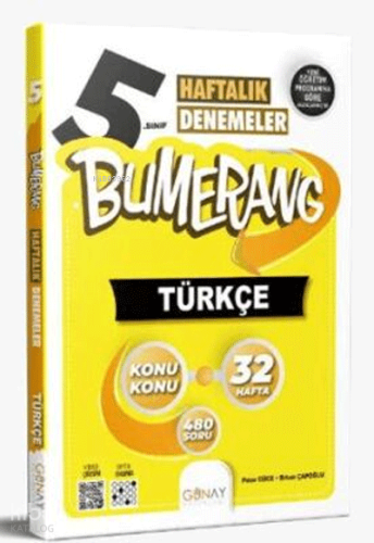 Günay Yayınları 5. Sınıf Bumerang 32 Haftalık Türkçe Denemeleri | Kole
