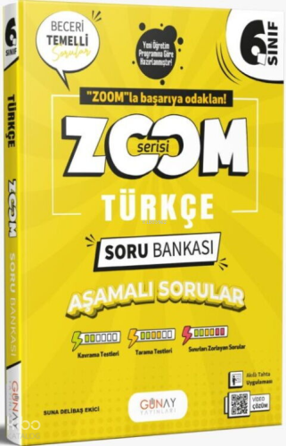 Günay Yayınları Zoom Serisi 6. Sınıf Türkçe Soru Bankası