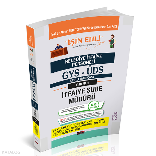 GYS-ÜDS Belediye İtfaiye Personeli 3. Grup İtfaiye Şube Müdürü Soru Bankası
