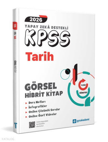Gysakademi 2026 KPSS Yapay Zeka Destekli Tarih Görsel Hibrit Kitap