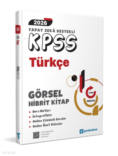 Gysakademi 2026 KPSS Yapay Zeka Destekli Türkçe Görsel Hibrit Kitap