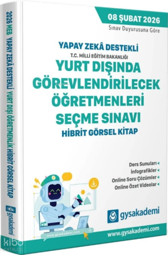 Gysakademi 2026 Yapay Zeka Destekli Yurt Dışında Görevlendirilecek Öğretmenleri Seçme Sınavı Görsel Hibrit Kitap