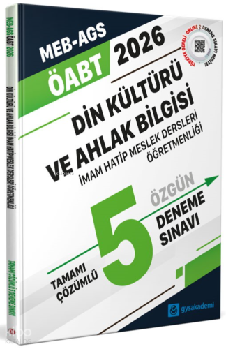 Gysakademi ÖABT Din Kültürü ve Ahlak Bilgisi Öğretmenliği Tamamı Çözümlü 5 Deneme Sınavı