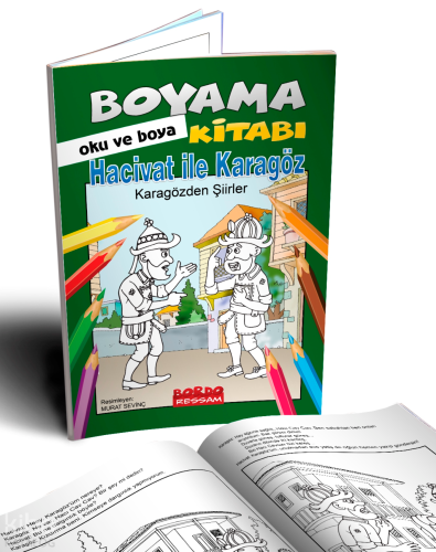 Hacivat İle Karagöz - Karagözden Şiirler Hikayeli Boyama Kitabı (4+Yaş)