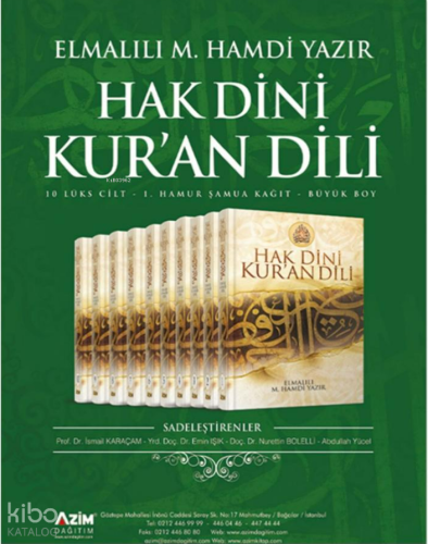 Hak Dini Kur'an Dili (Ciltli);10 Lüks Cilt | Elmalılı Muhammed Hamdi Y