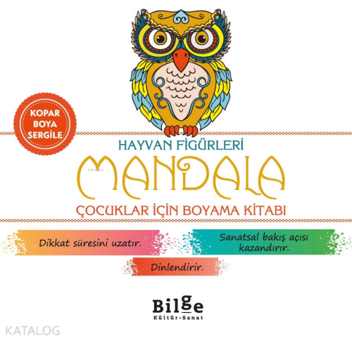 Hayvan Figürleri - Mandala;Çocuklar İçin Boyama Kitabı