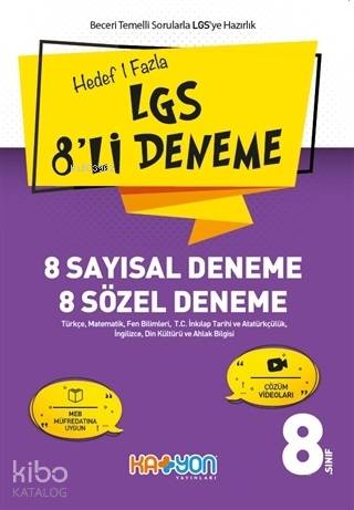 Hedef 1 Fazla LGS 8'li Deneme | Kolektif | Katyon Yayınları (Hazırlık)