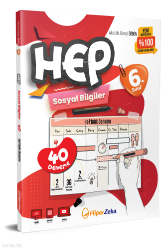 Hiper Zeka 6. Sınıf Hep Sosyal Bilgiler Haftalık Deneme Föyleri
