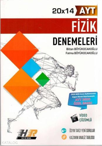 Hız ve Renk Yayınları AYT Fizik 20 x 14 Denemeleri 2020 Özel Hız ve Re