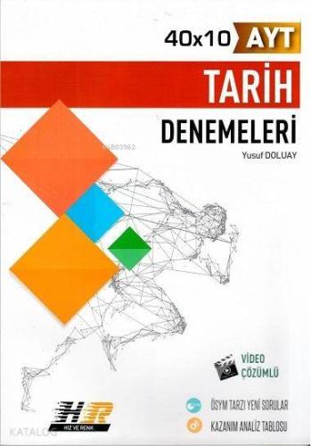 Hız ve Renk Yayınları AYT Tarih 40x10 Denemeleri Hız ve Renk | | Hız v