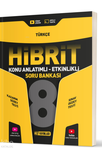 Hız Yayınları 8. Sınıf Hibrit Türkçe Soru Bankası | Kolektif | Hız Yay