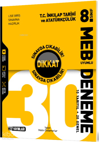 Hız Yayınları 8. Sınıf İnkılap Tarihi 30’lu Deneme | Kolektif | Hız Ya