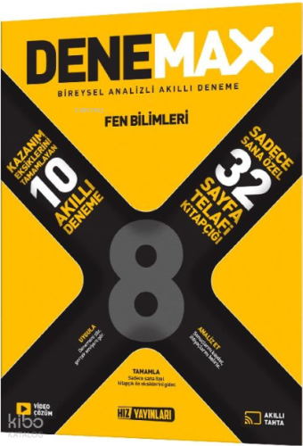 Hız Yayınları Denemax 8. Sınıf Fen Bilimleri 10'lu Akıllı Deneme | Kol