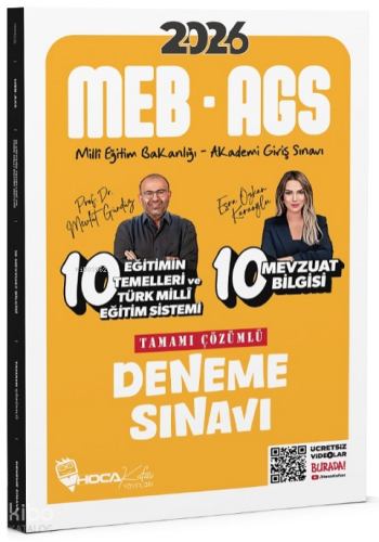 Hoca Kafası 2026 MEB-AGS Eğitimin Temelleri ve Türk Milli Eğitim Sistemi, Mevzuat Bilgisi 10+10 Deneme Çözümlü