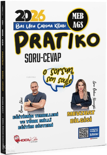 Hoca Kafası 2026 MEB-AGS Eğitimin Temelleri ve Türk Millî Eğitim Sistemi;Mevzuat Bilgisi Pratiko Soru Cevap Çalışma Kitabı