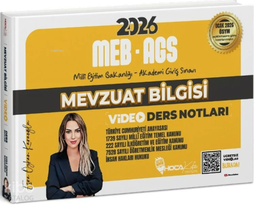 Hoca Kafası 2026 MEB-AGS Mevzuat Bilgisi Video Ders Notları | Esra Özk