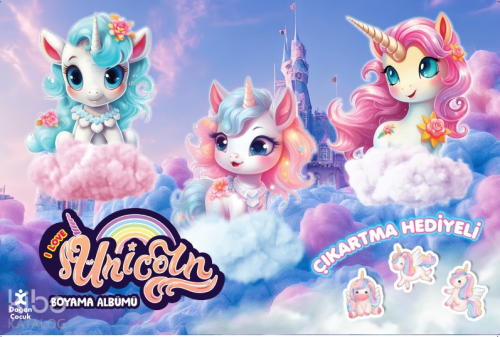 I Love Unicorn Çıkartma Hediyeli Boyama Albümü | Kolektif | Doğan Egmo