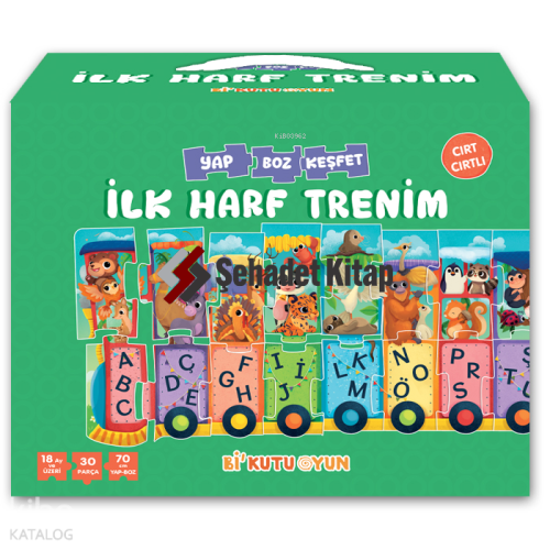 İlk Harf Trenim - Cırt Cırtlı Yapboz ve Kitap Seti | Buse Nazilli | Bi