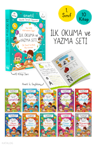 İlk Okuma ve Yazma Seti;10 Kitap