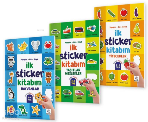 İlk Sticker Kitabım (2-4 Yaş) ;Yapıştır - Çiz - Boya | Kolektif | Yüks