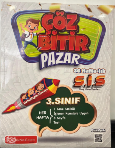 İlkokul1 Yayınları 3.Sınıf Çöz Bitir (36 Hafta, Haftalık Deneme ) | Ko