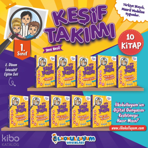 İlkokulluyum 1. Sınıf 2. Dönem Keşif Takımı İnteraktif Eğitim Seti | K